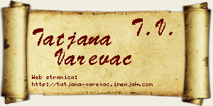 Tatjana Varevac vizit kartica